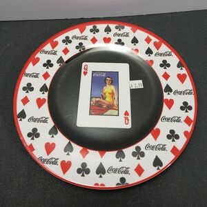 Vintage Coca Cola Plate Playing Card Theme Rare SAKURA‎ Rare HTF 8.5"